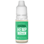 A bottle of Harmony E-liquid 100mg CBD - Classic Hemp (10ml).