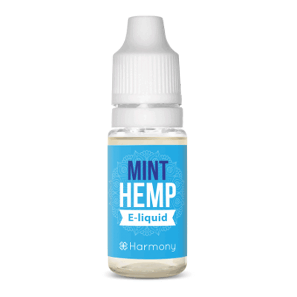 A bottle of Harmony E-liquid 300mg CBD - Classic Hemp (10ml).