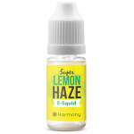 A bottle of Harmony E-liquid 300mg CBD - Lemon Haze (10ml).