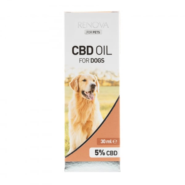 A box of Renova - CBD oil 5% for dogs (30ml).