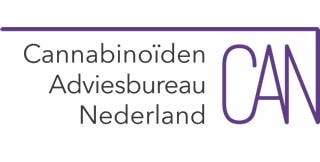a white and purple logo with the words canaann.