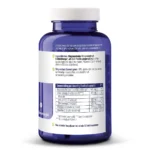 A blue bottle of Vitakruid – Fish Oil 1400 TG® with D3 (90 Softgel Capsules) features a white label detailing ingredients, nutritional info, and usage instructions in Dutch.