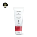 A 75ml tube of Hemptouch CBD Hand Cream, featuring hempseed oil, lavender, tea tree, and geranium, is set against a black background with an award logo above.
